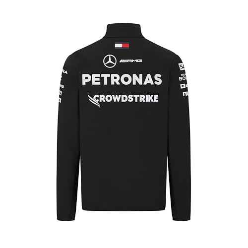 Mercedes-Benz - メルセデス AMG F1チーム ソフトシェル ジャケット 2024 ブラック Mercedes-Benz - メルセデス AMG F1チーム ソフトシェル